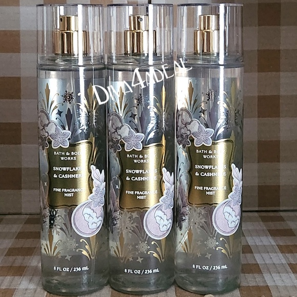 3X Bath & Body Works SNOWFLAKES & Cashmere Christmas 2025 Mist Sprays - Picture 1 of 2